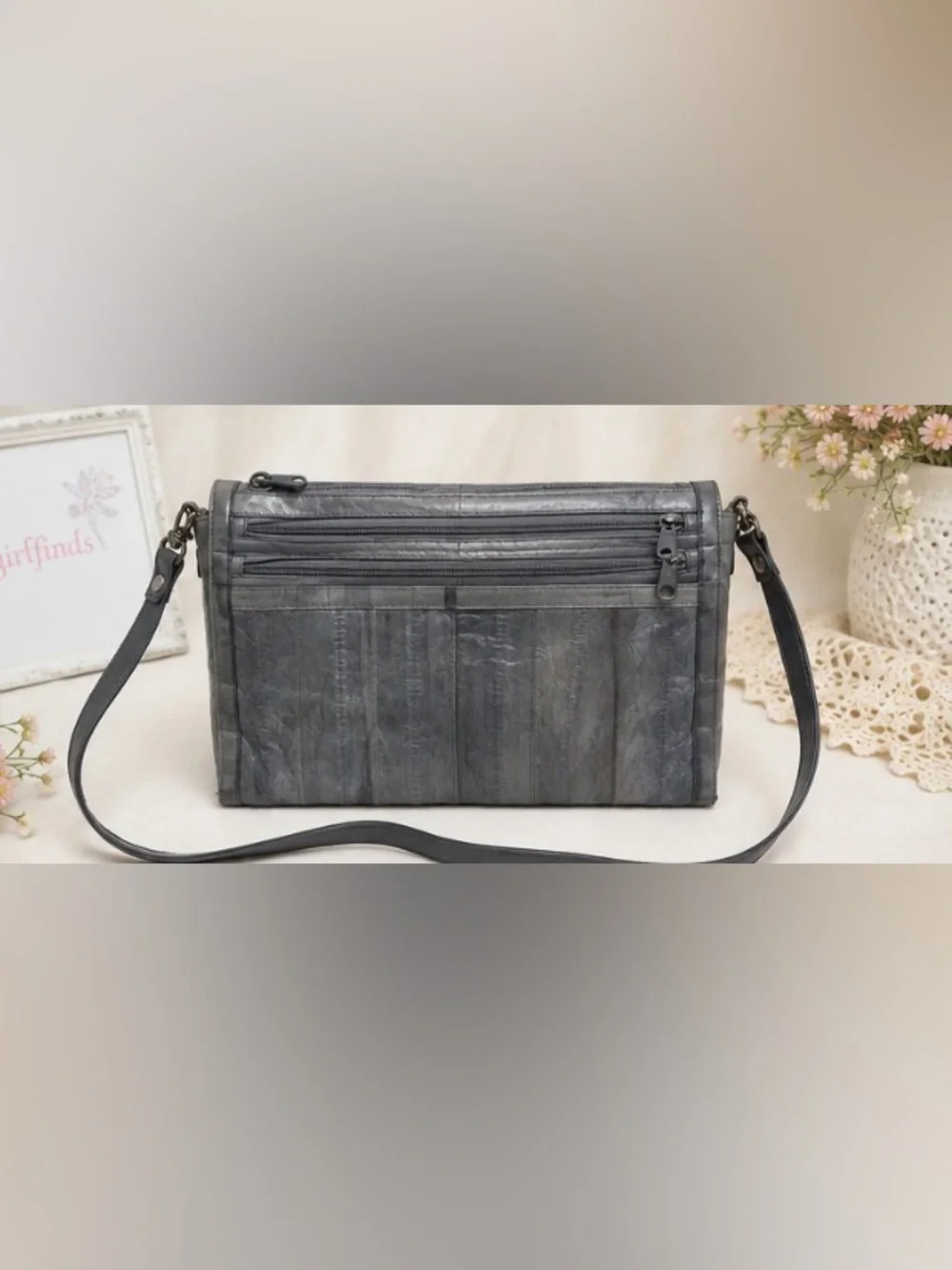 Classic Quilted Leather Crossbody Bag - Black
